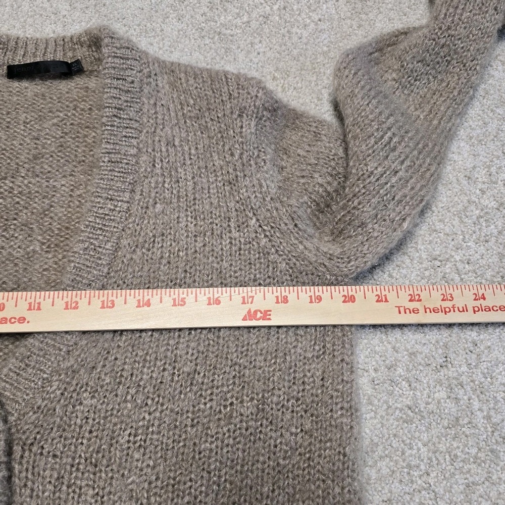 Jenni Kayne Womens Mohair Boyfriend Cardigan Sweater Stone Sz XS - Picture 8 of 8